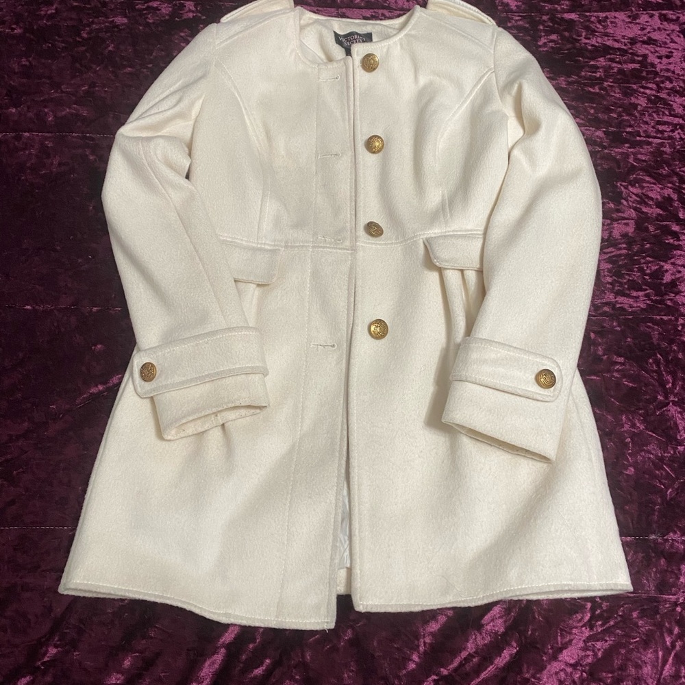 Women's cream size 2 Victoria's Secret Peacoat